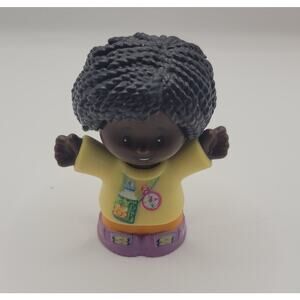 Fisher Price Little People Figure Girl Hiker Black Hair Yellow Shirt Toy 2021